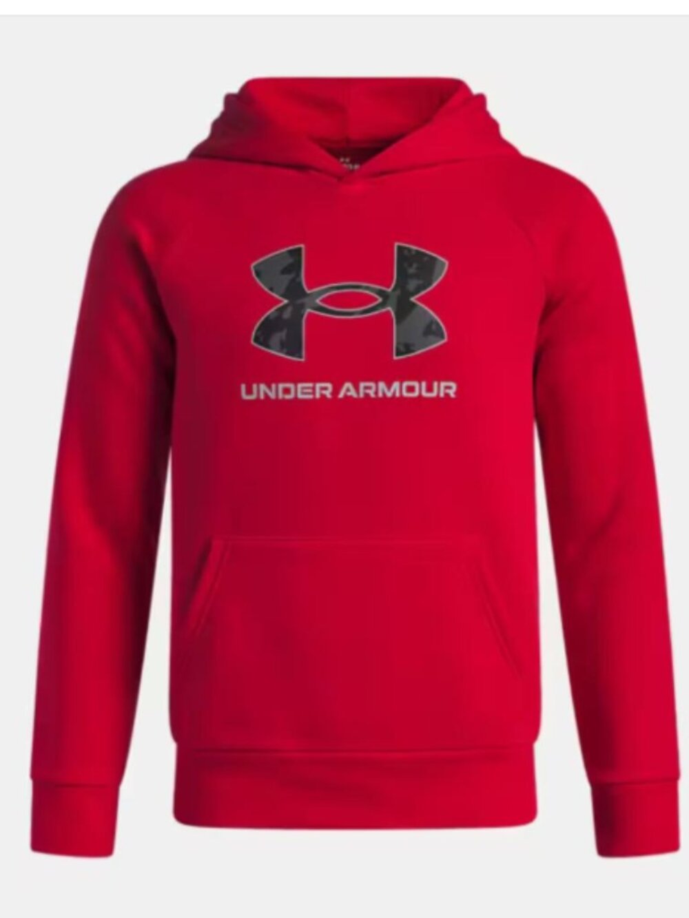 NWT Under Armour UA Rival Fleece Big Logo Print Fill Hoodie Boys' Size Large